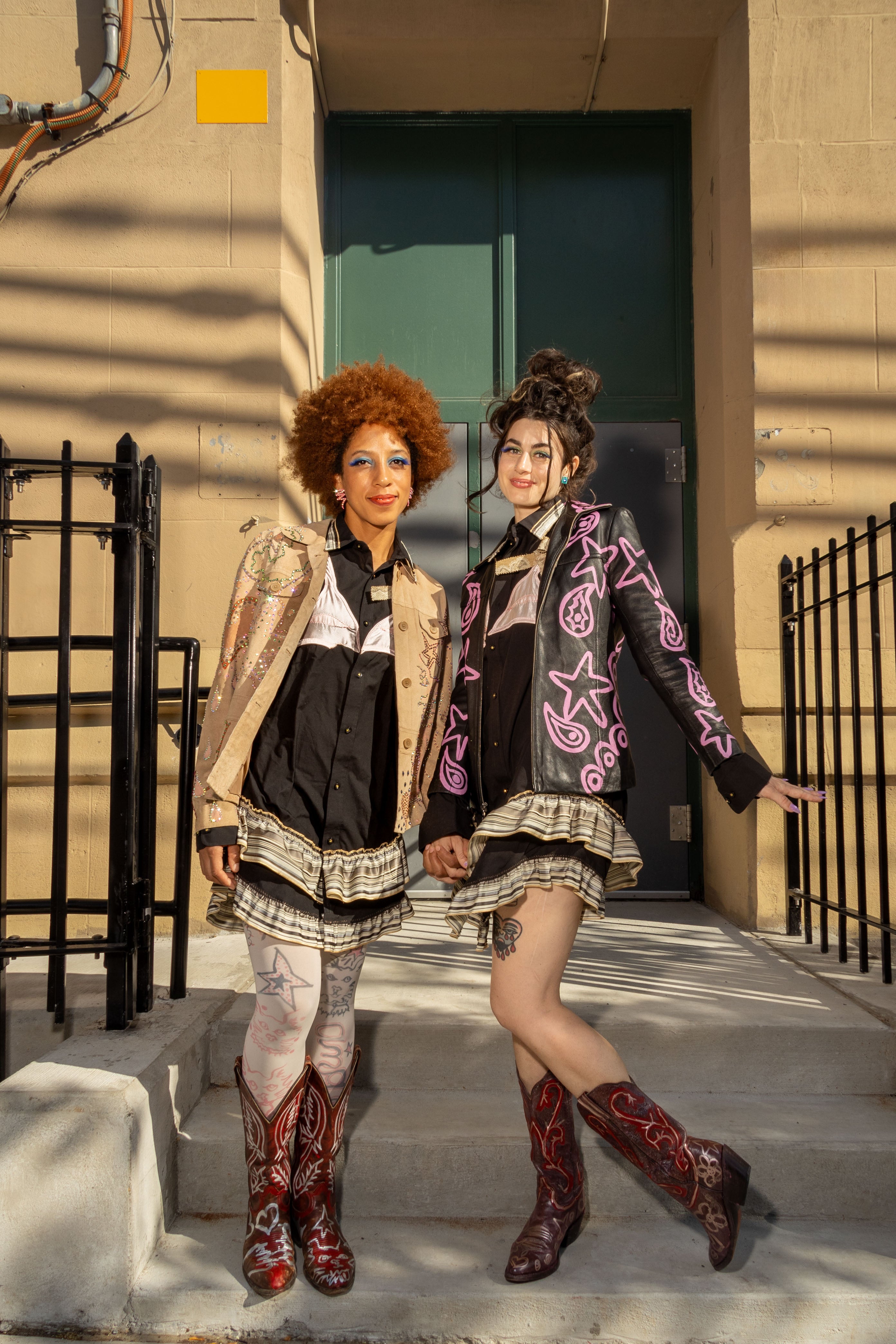 Black Paisley Dream Leather Jacket