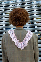 Oversized Collage Ruffle Tweed Blazer