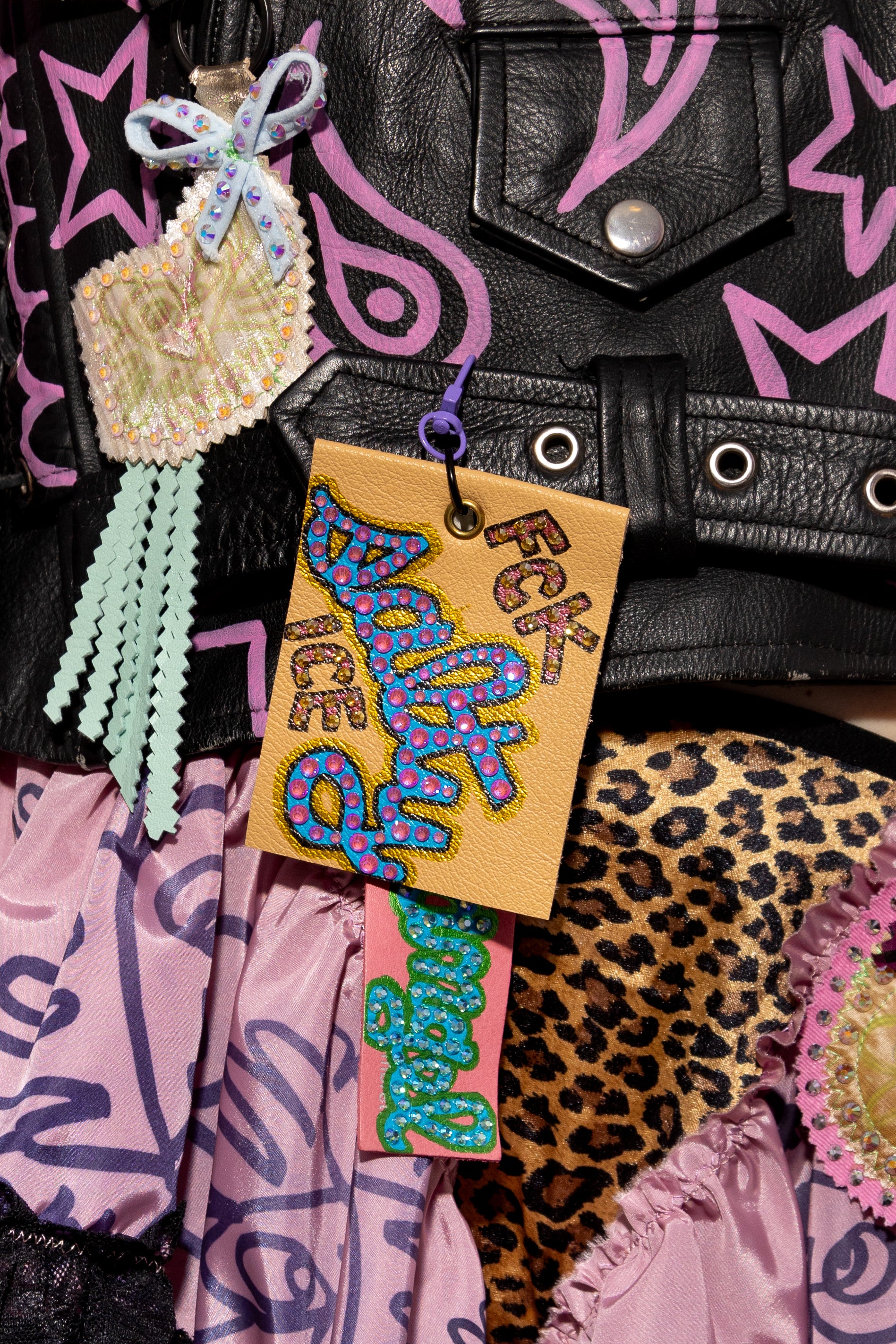 Salty Fuck Ice Sparkle Bag Charm Keychain