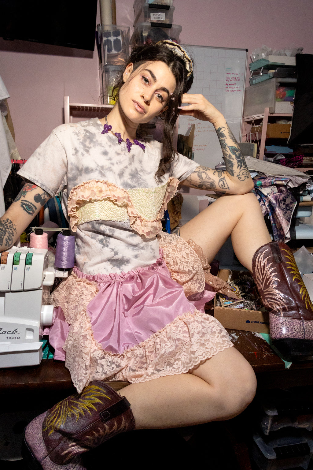 Flirty Bra Vibe Tie Dye Tee Dress