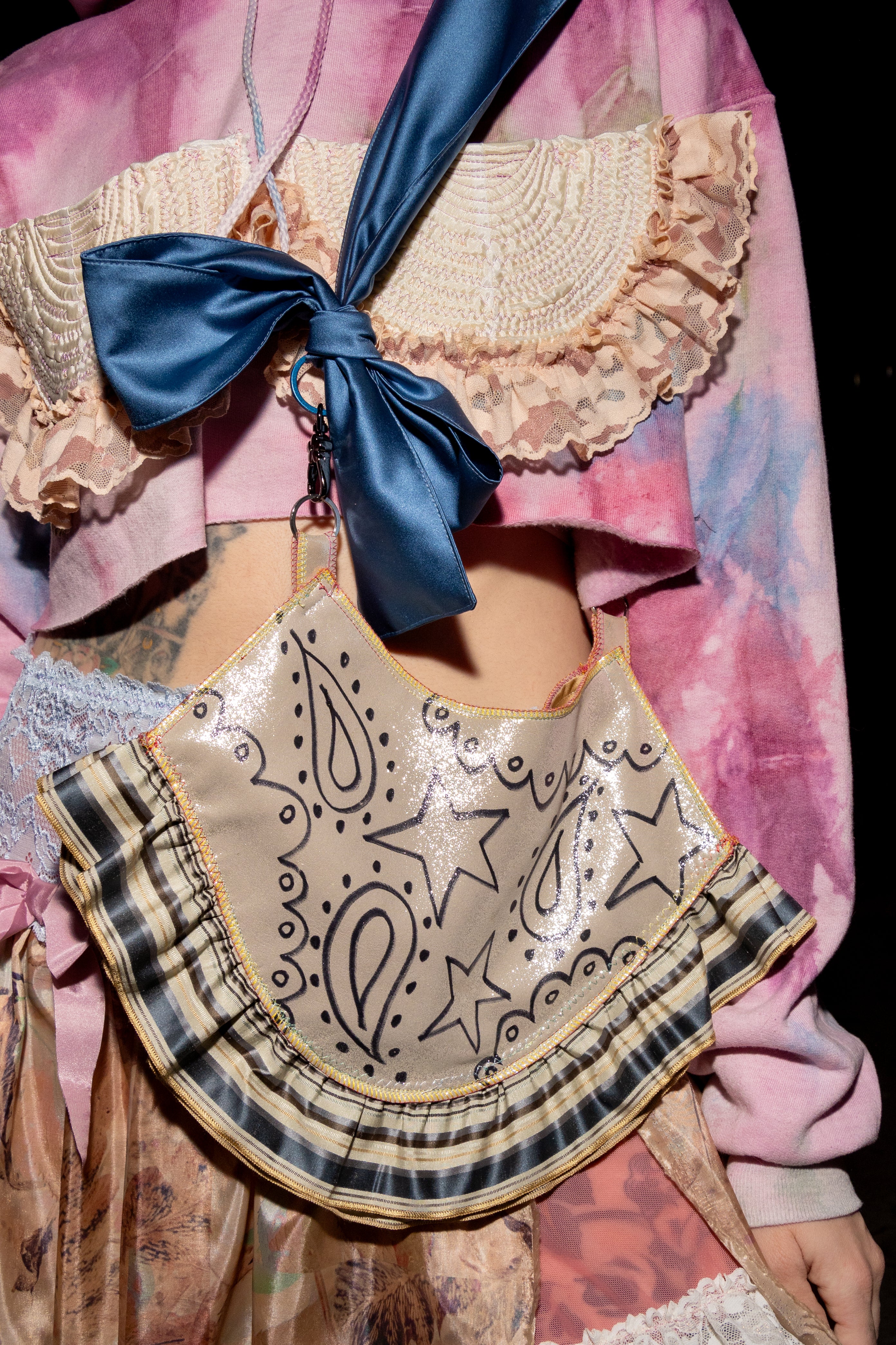 Paisley Dream Silver Leather Bag