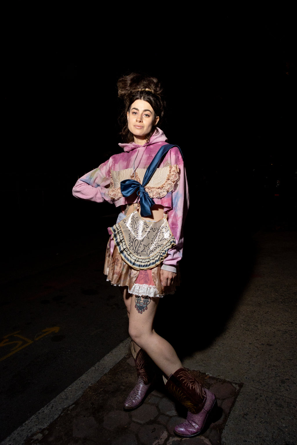 Paisley Dream Silver Leather Bag