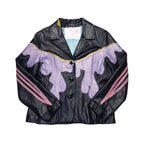 Drips And Heart And Swords Sparkle Leather Jacket