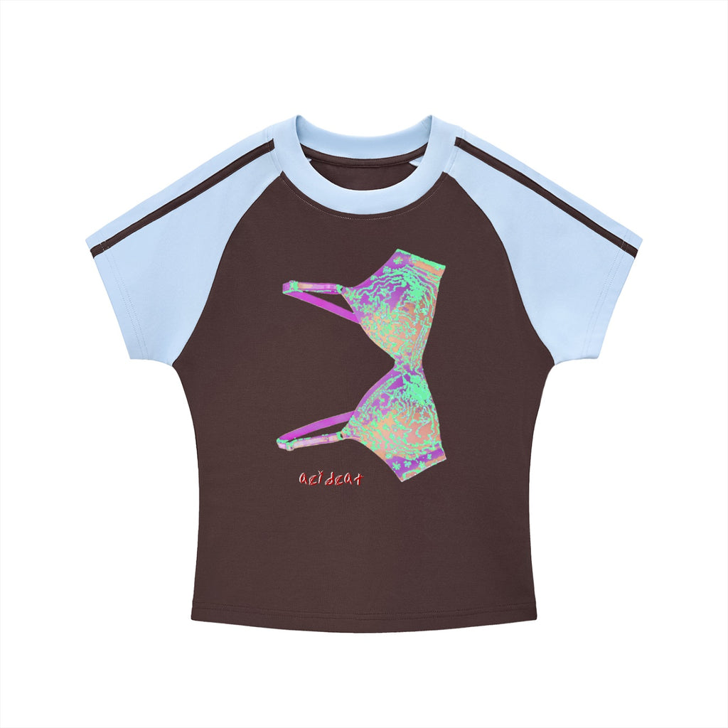 *PRE-ORDER* Side Bra Vibe Etcetera Brown And Blue T Shirt