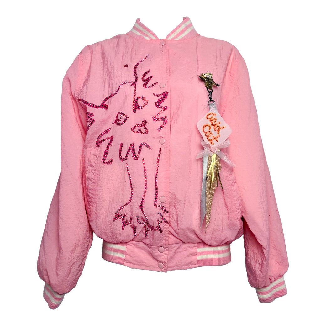 Looking For A Girlfriend Kitty Pink Windbreaker Jacket