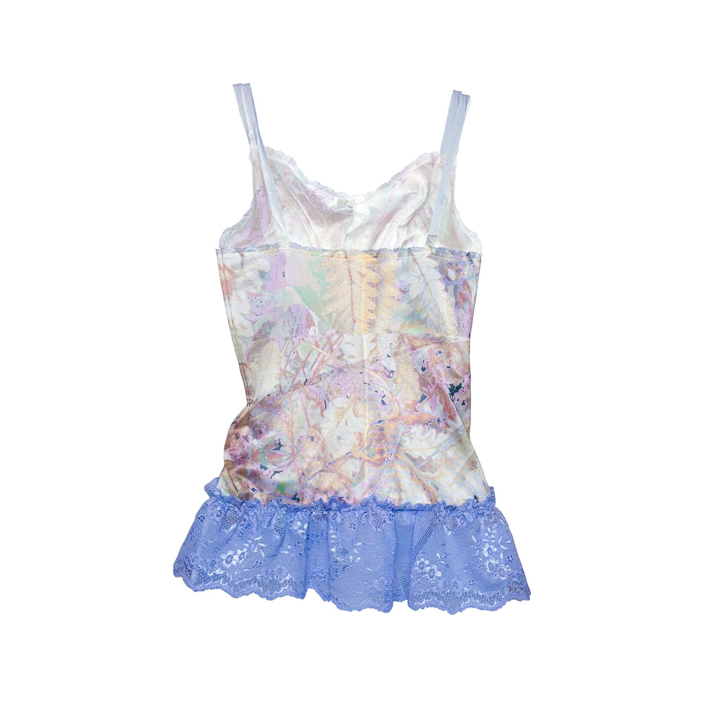 Purple Tortie Corset Vibe Lace Up Tank
