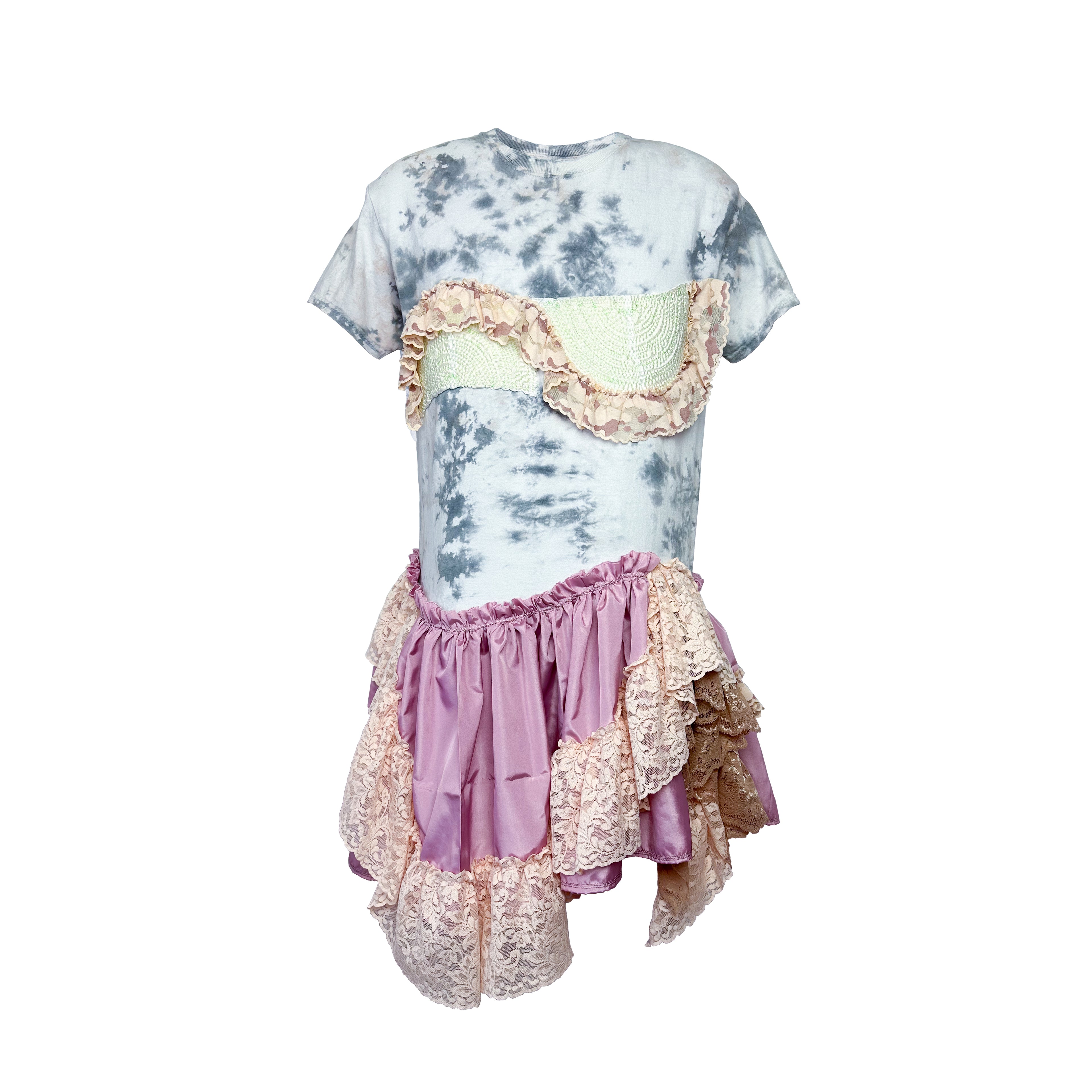 Flirty Bra Vibe Tie Dye Tee Dress