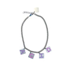 Acid Cat Layered Sparkle Charm Necklace Set