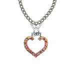 Super Sparkle Heart Chain Necklace One
