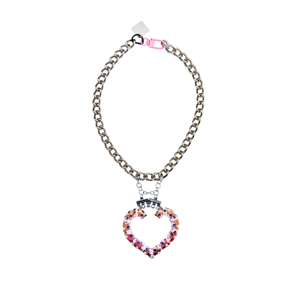 Super Sparkle Heart Chain Necklace Two
