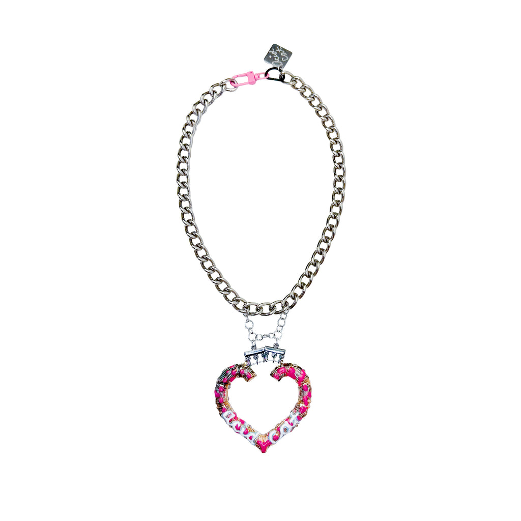 Super Sparkle Heart Chain Necklace Two