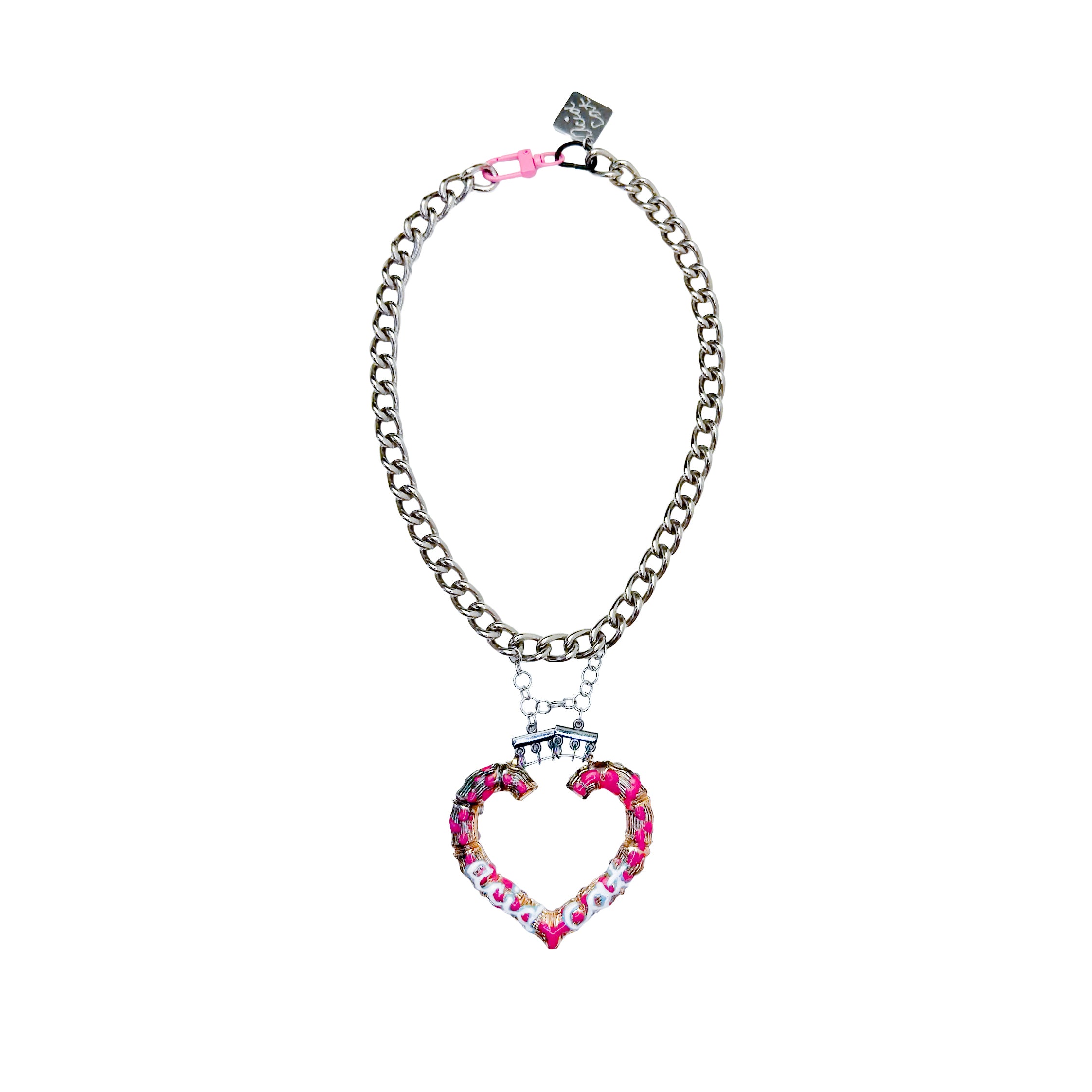 Super Sparkle Heart Chain Necklace Two