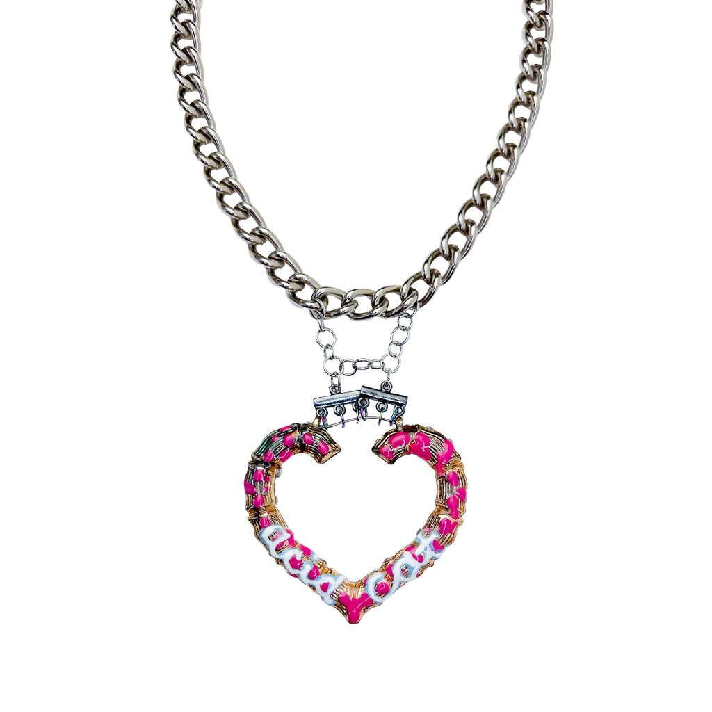 Super Sparkle Heart Chain Necklace Two
