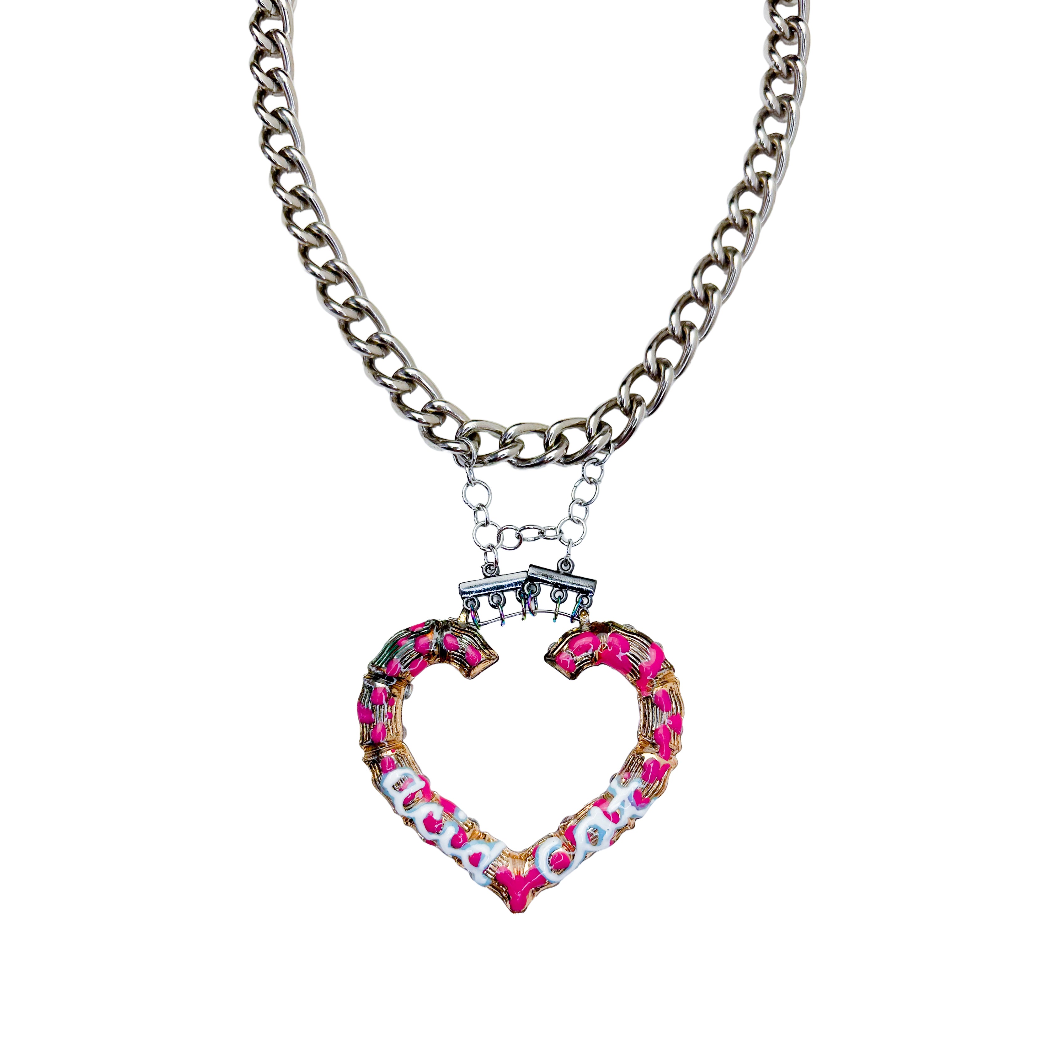 Super Sparkle Heart Chain Necklace Two