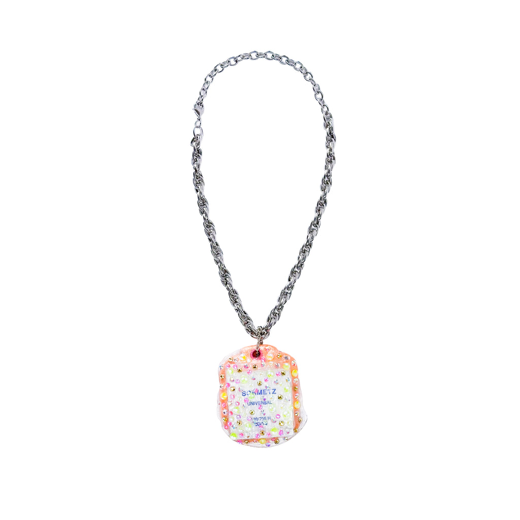 Reduce Reuse Orange Sew Sparkle Necklace