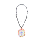 Reduce Reuse Orange Sew Sparkle Necklace