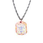 Reduce Reuse Orange Sew Sparkle Necklace