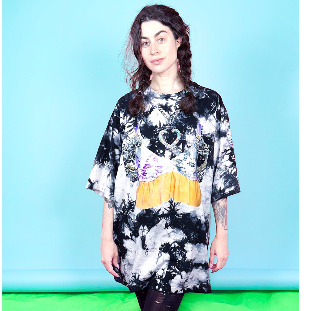 Forever Duo Kitty Bra Tie Dye T Shirt