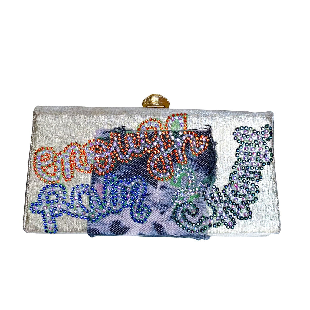 Enough Pain Gold Sparkle Clutch
