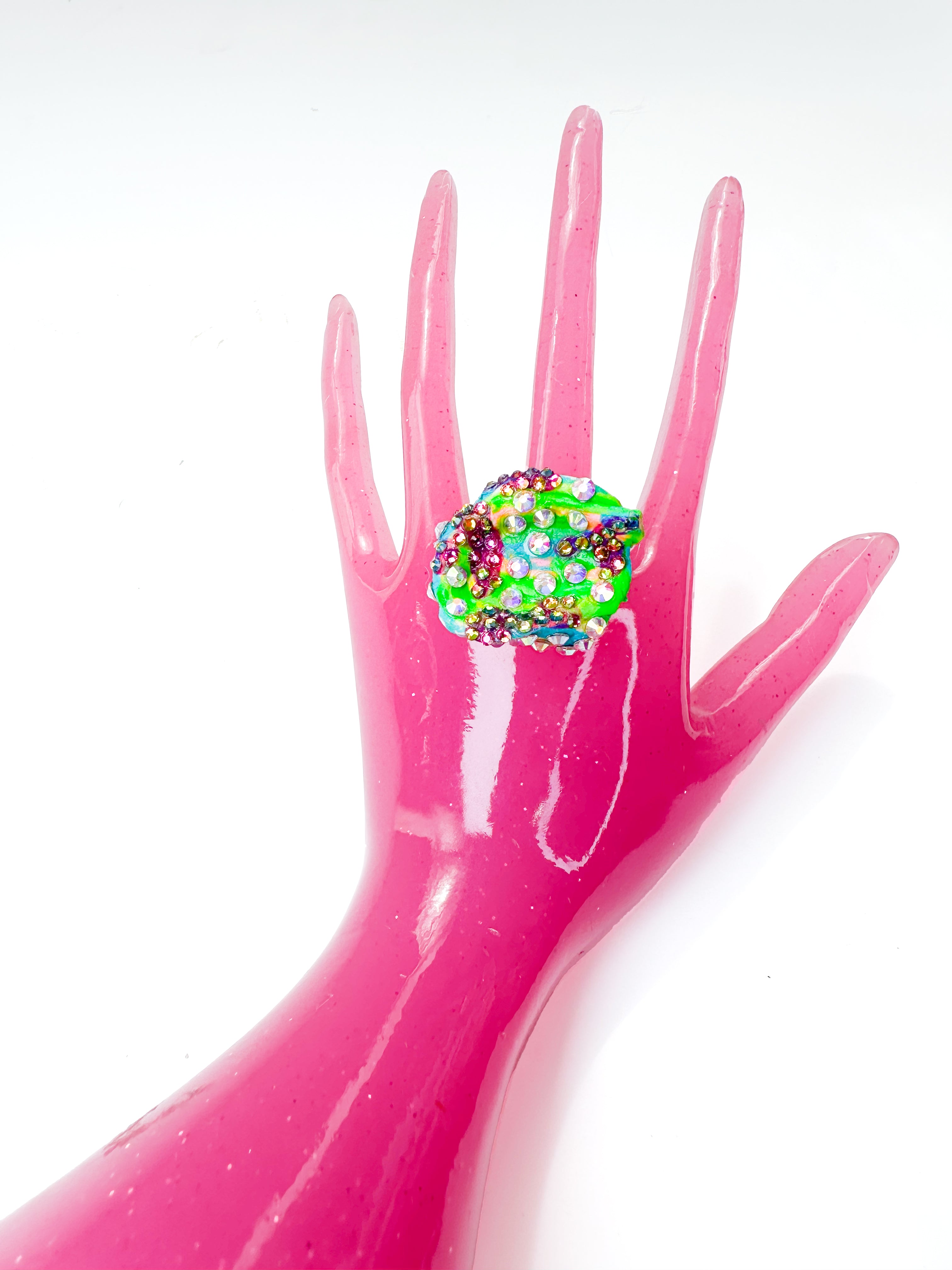 Green Magic Super Sparkle Rhinestone Ring