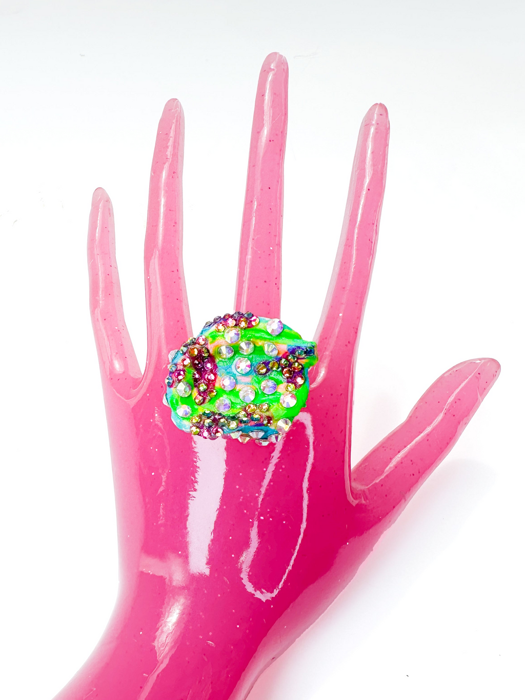 Green Magic Super Sparkle Rhinestone Ring