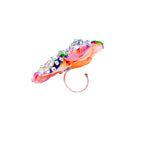 Large Flower Magic Super Sparkle Rhinestone Ring