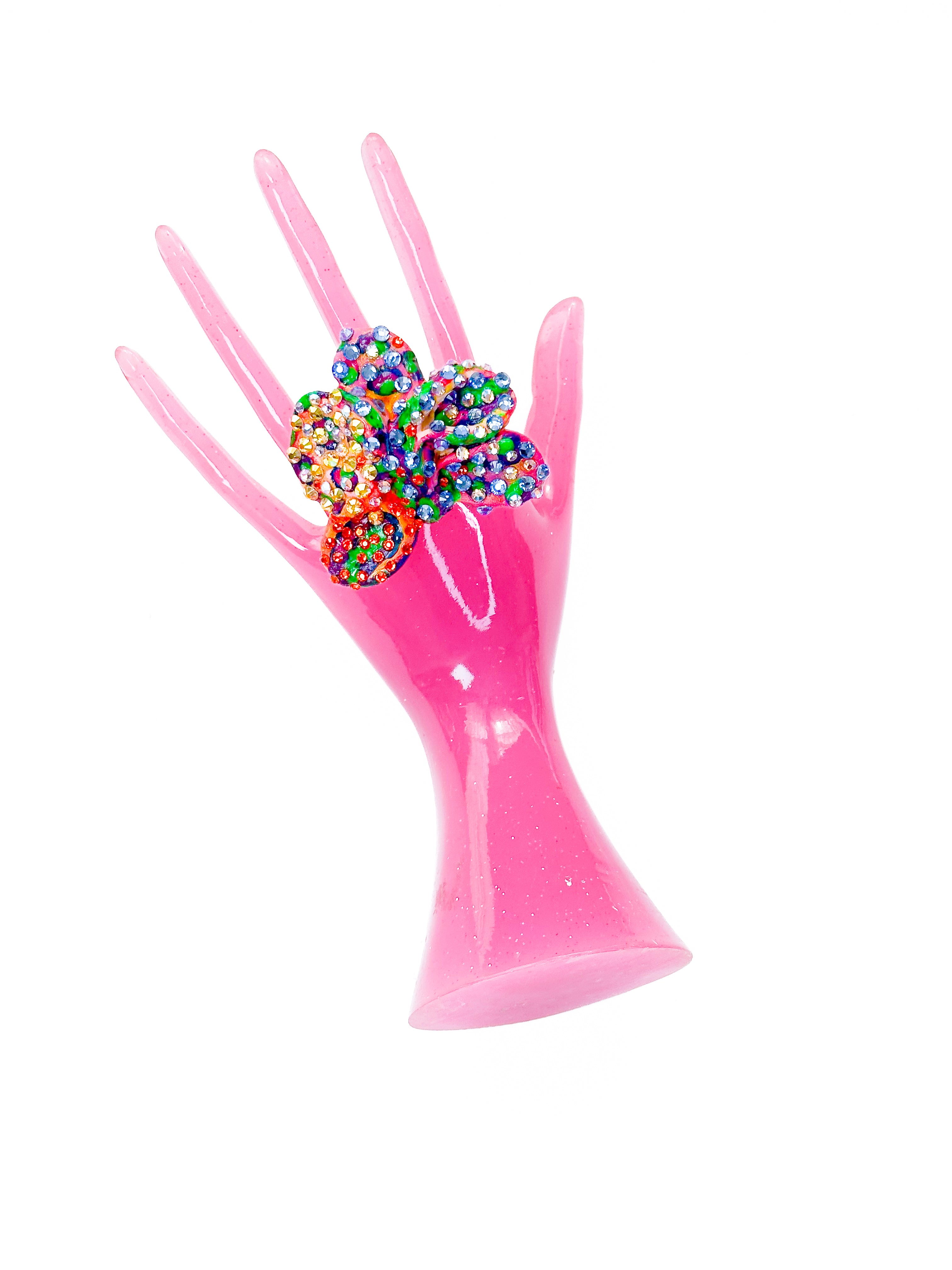 Large Flower Magic Super Sparkle Rhinestone Ring