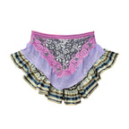 Lacey Ruffle Silver Flouncy Mini Skirt