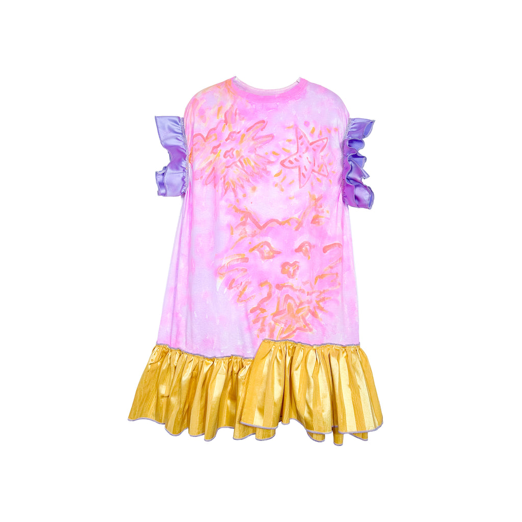 Kitty Quest for Stars Handpainted T Shirt Dress