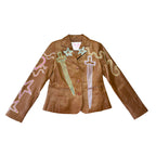 Swords And Hearts Sparkle Suede Jacket
