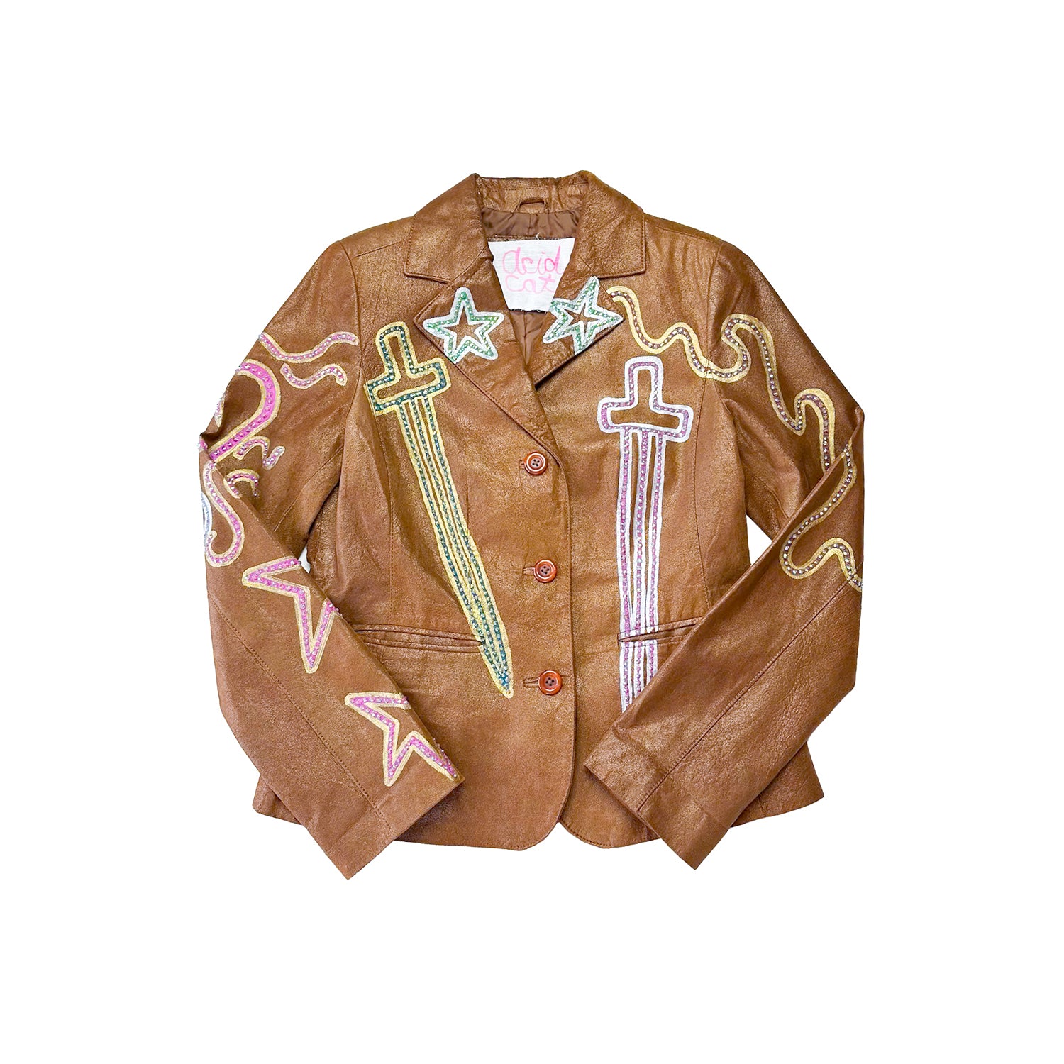 Swords And Hearts Sparkle Suede Jacket