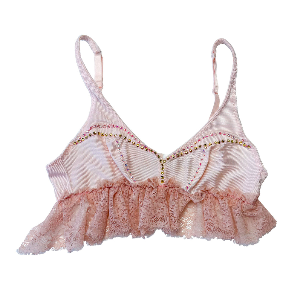Sparkle Ruffle Bottom Bra