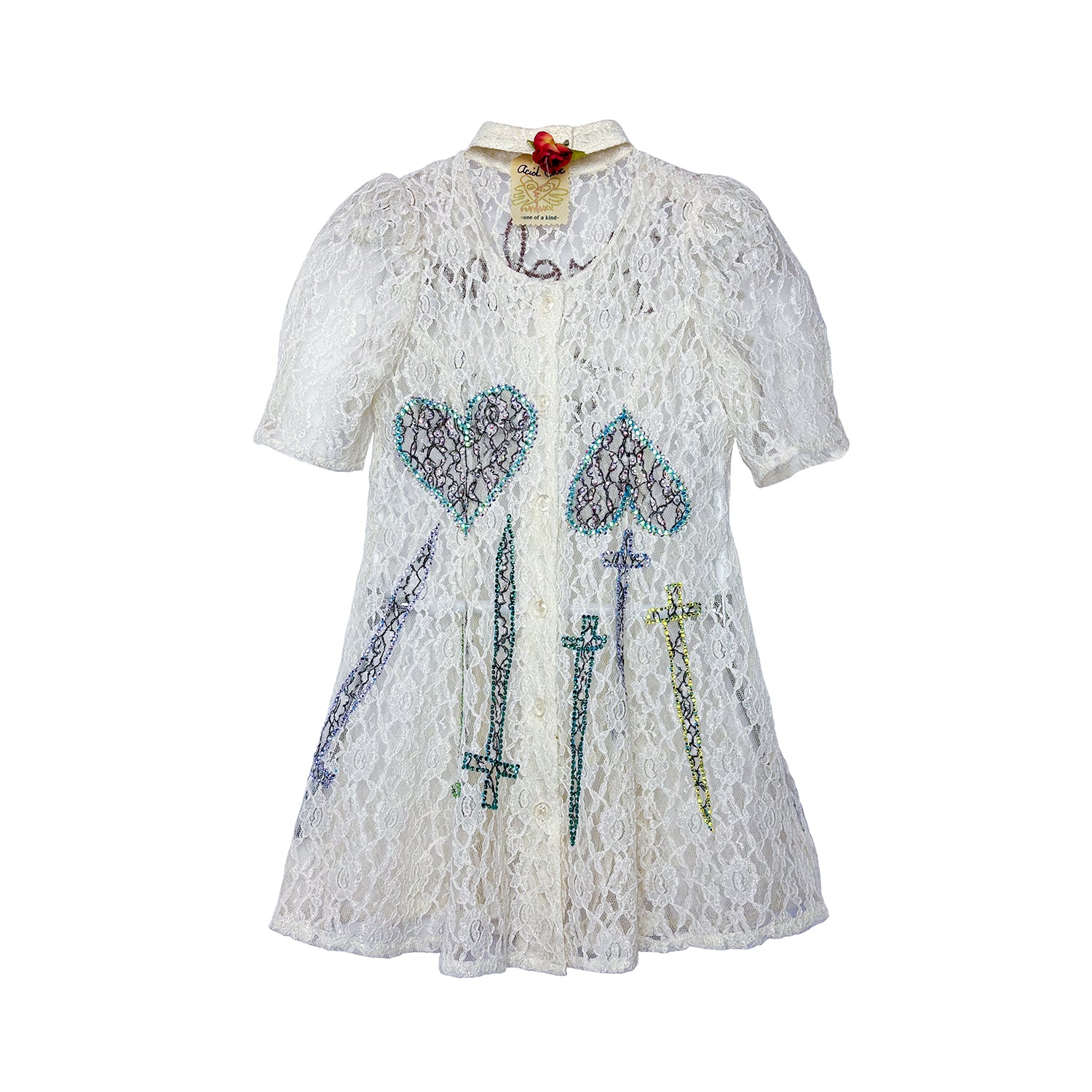 Broken Trust Three Swords Lace Top