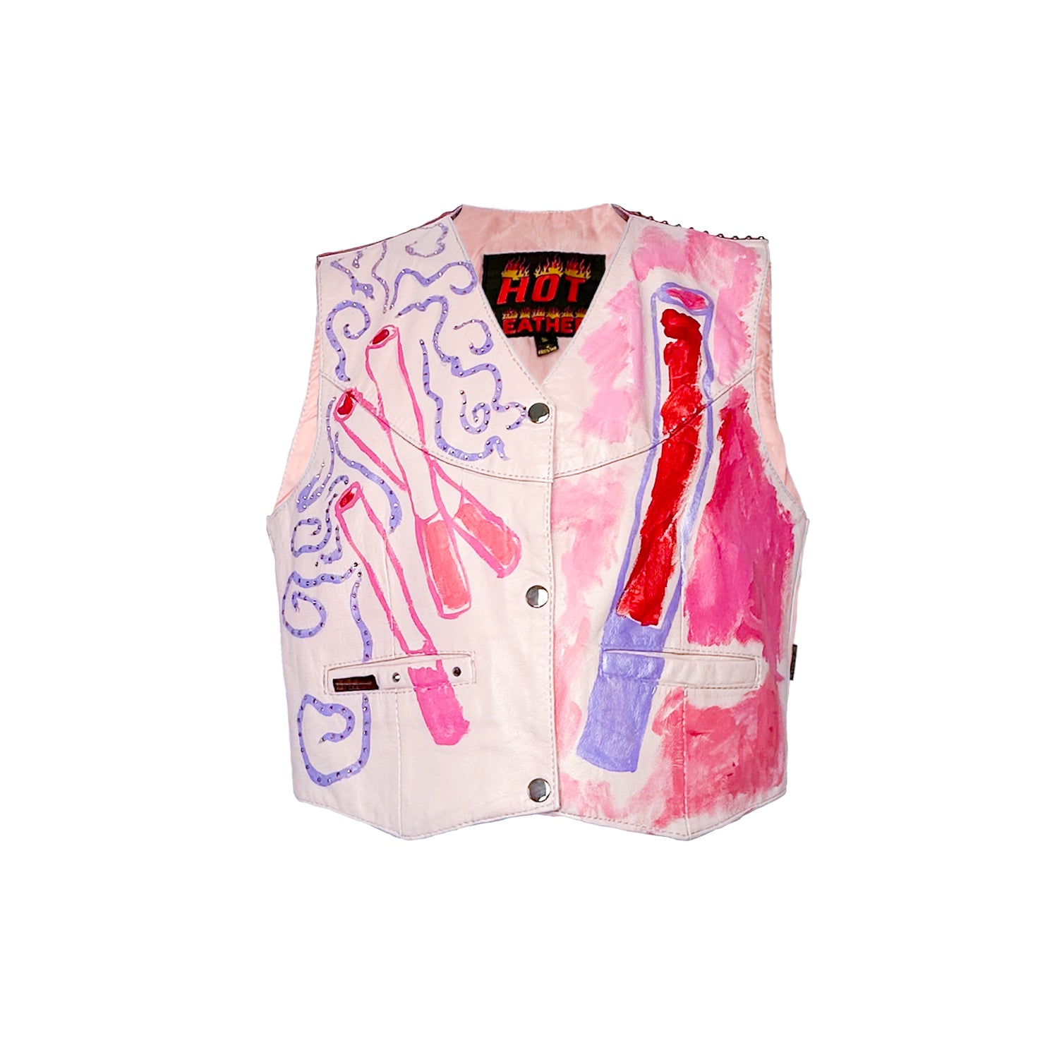 Cig Heal Me Pink Leather Vest