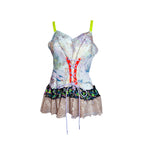 Purple Tortie Neon Lace Up Tank
