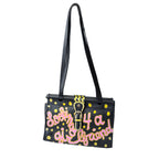 Looking For A Girlfriend Hearts Swords Black Leather Bag