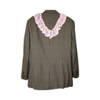 Oversized Collage Ruffle Tweed Blazer