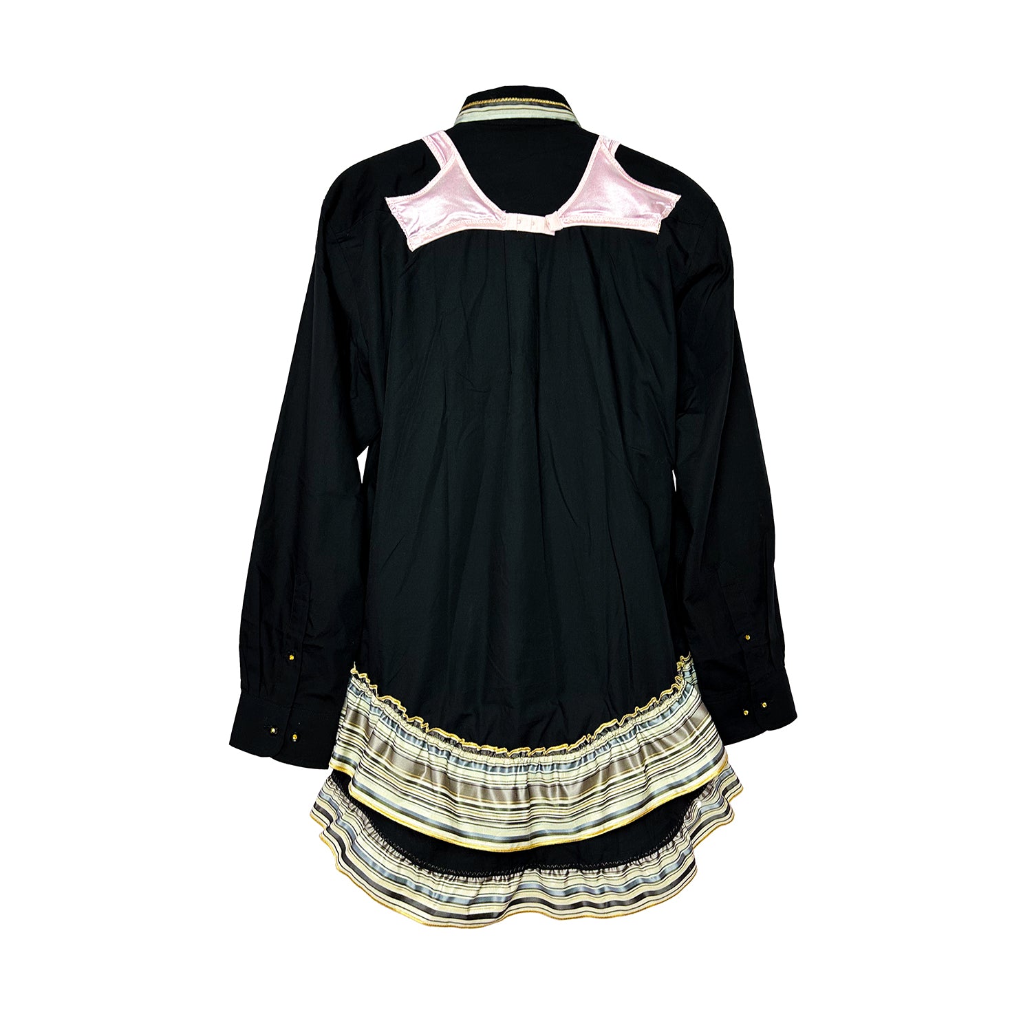 Oversized Bra Vibe Black Shirt Dress