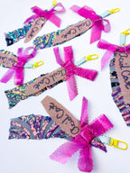 Acid Cat Upcycled Sequin Super Sparkle Bag Charm