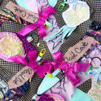 Acid Cat Upcycled Sequin Super Sparkle Bag Charm