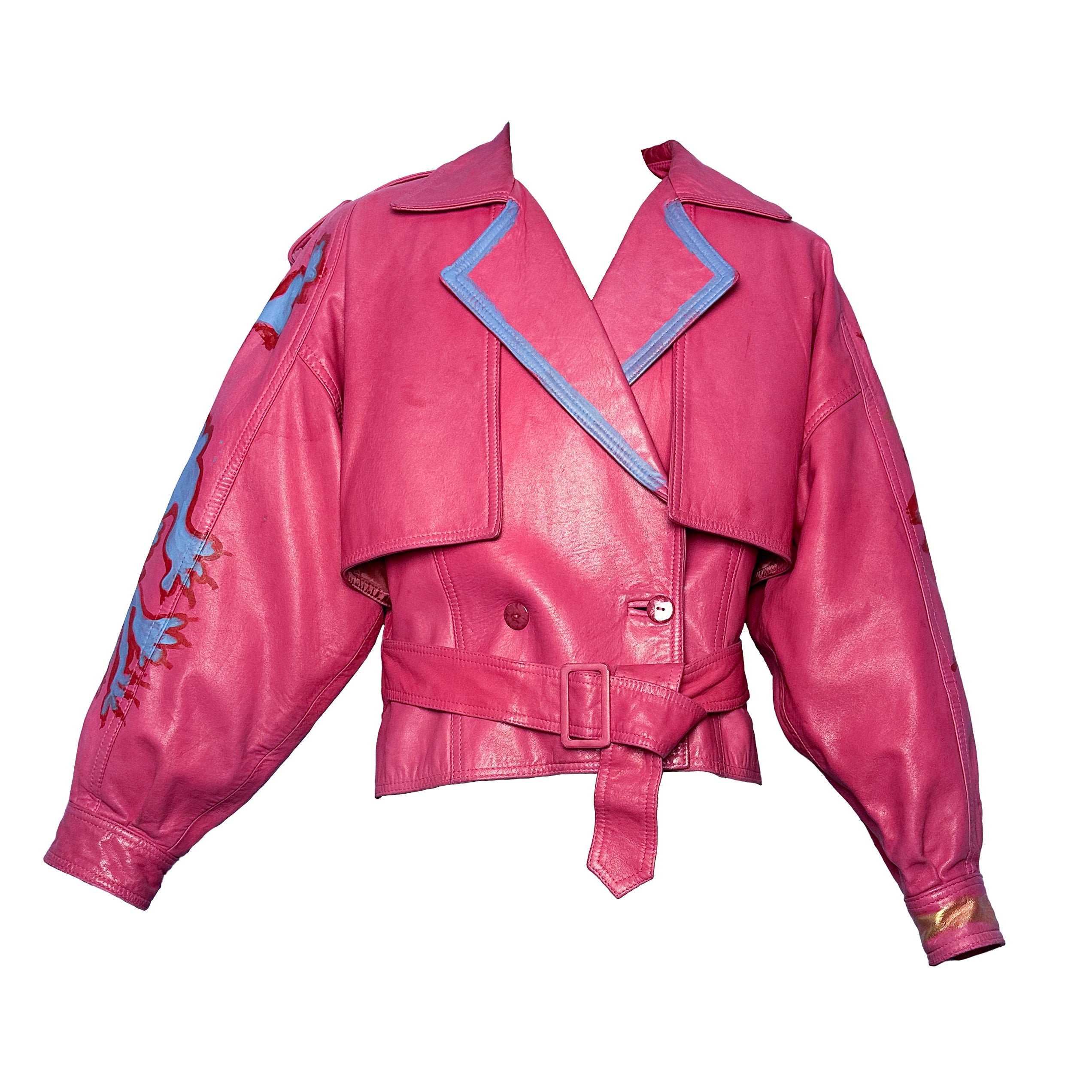 Pink Angel Kitty Leather Jacket