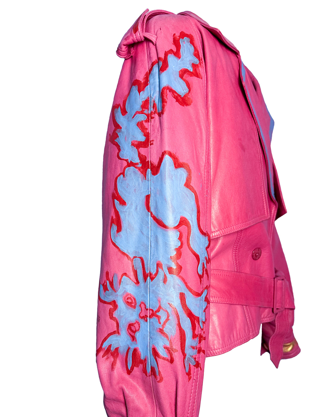 Pink Angel Kitty Leather Jacket