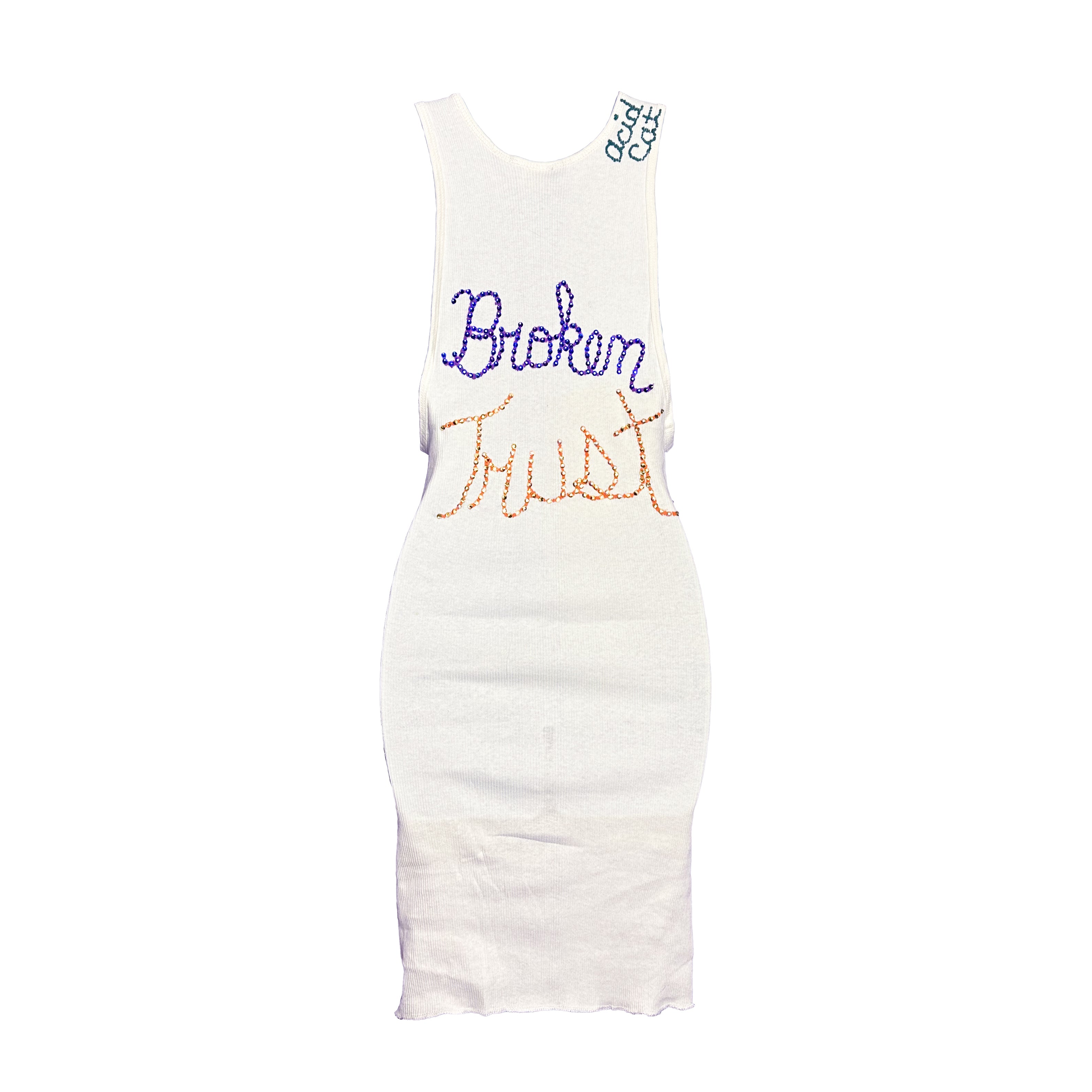 Broken Trust Bleeding Swords Rhinestone Tank