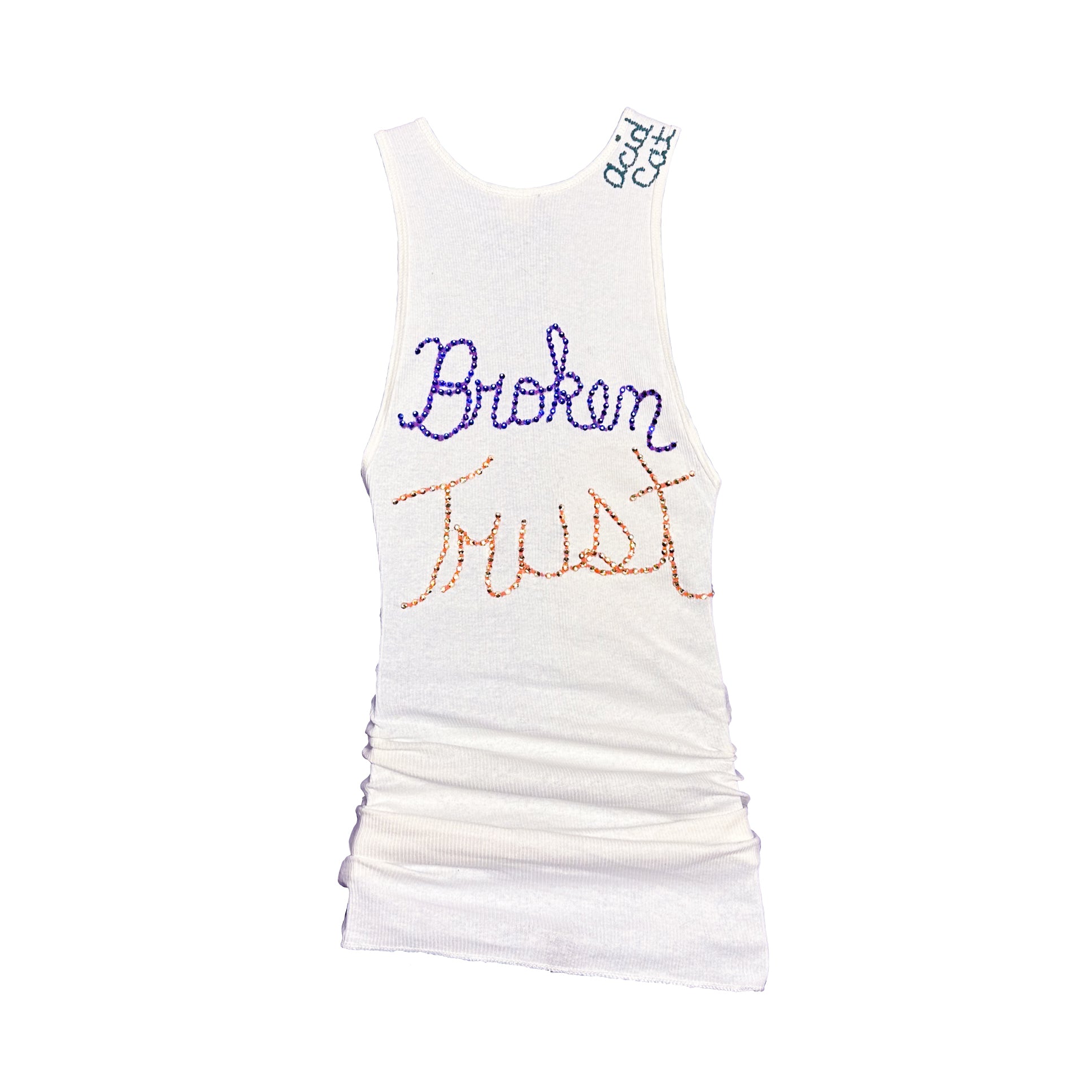 Broken Trust Bleeding Swords Rhinestone Tank