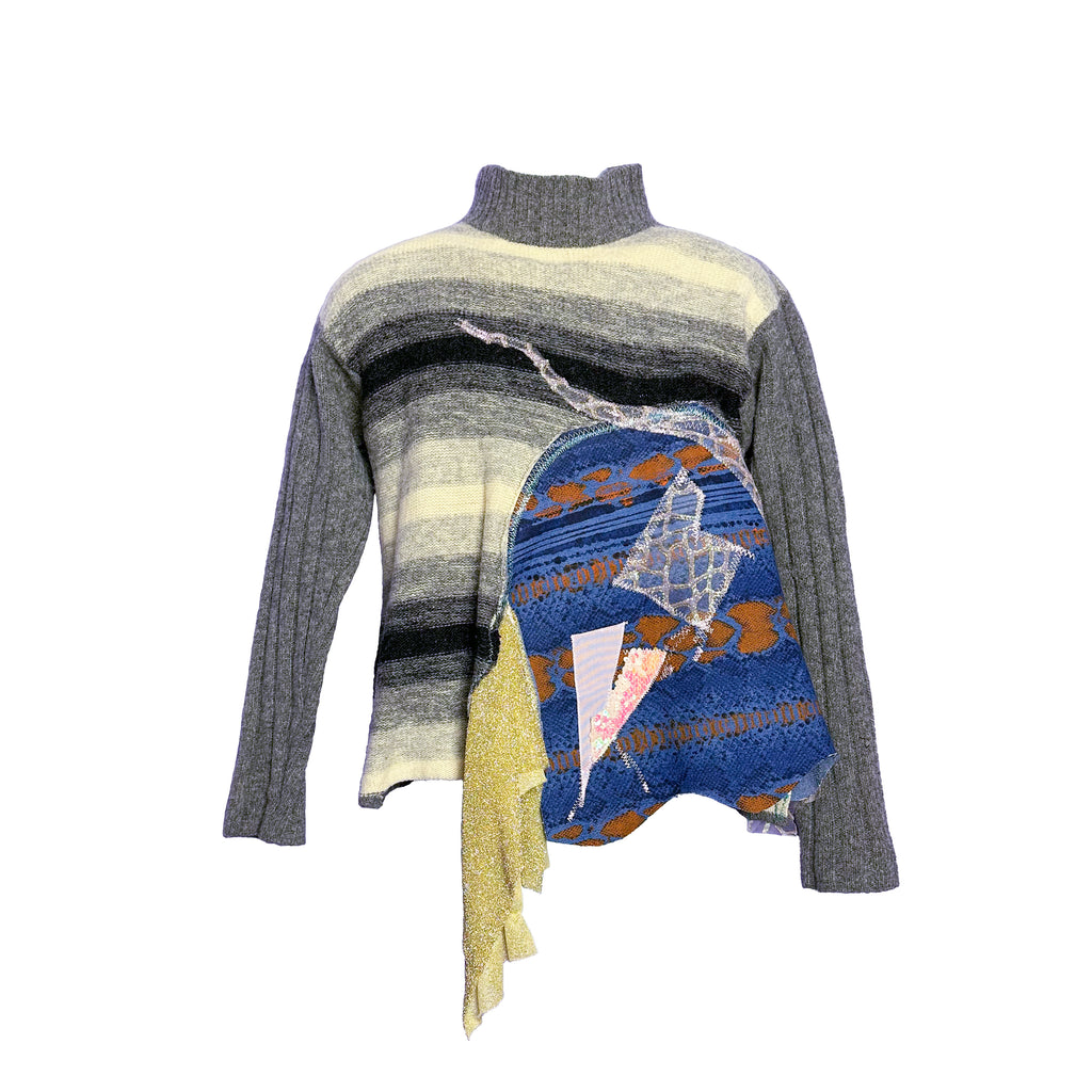 Wool Stripe Sweater Collage
