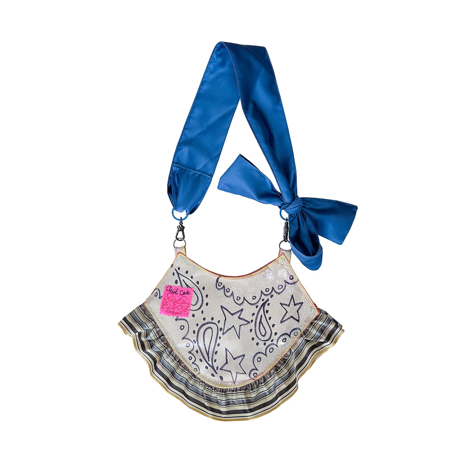 Paisley Dream Silver Leather Bag