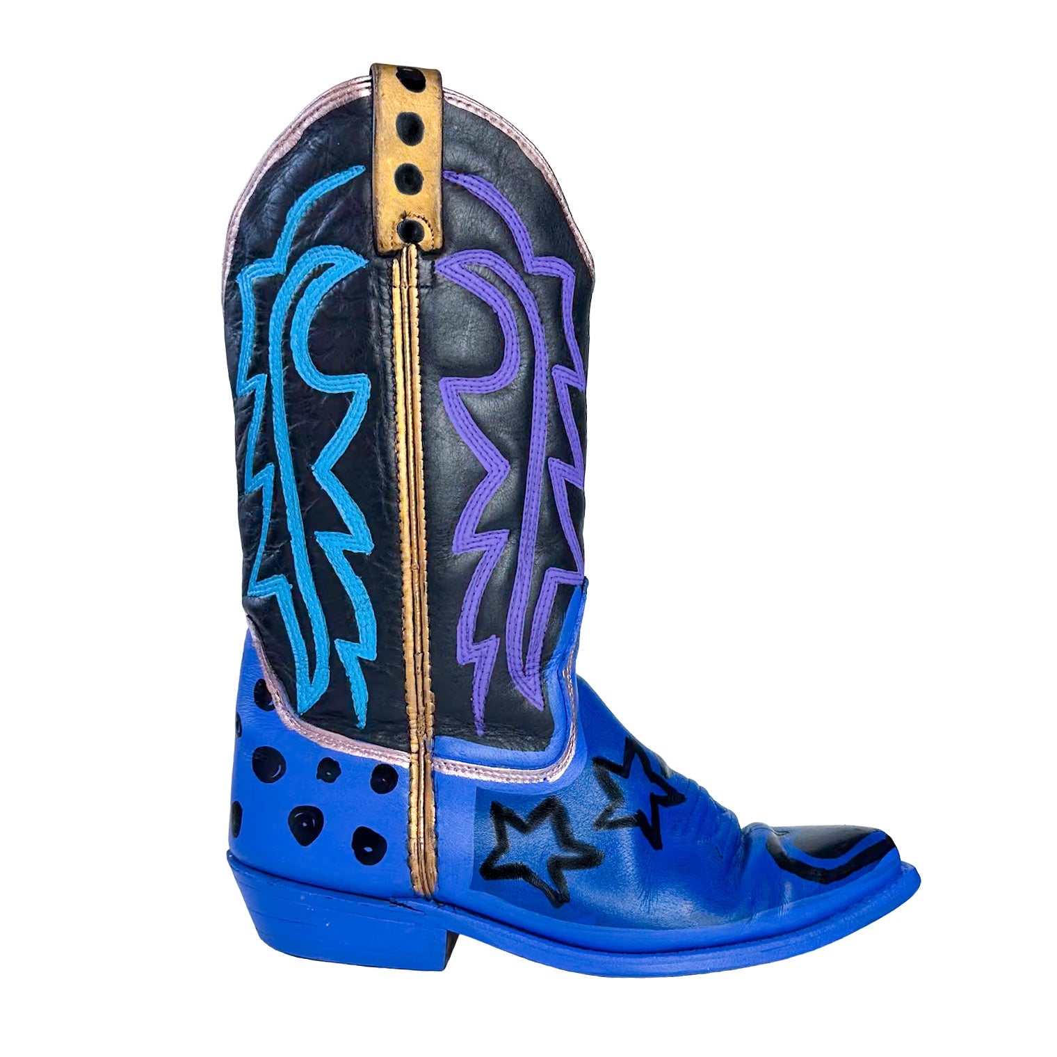 Doodle Blue Vintage Cowboy Boot - Size 6.5