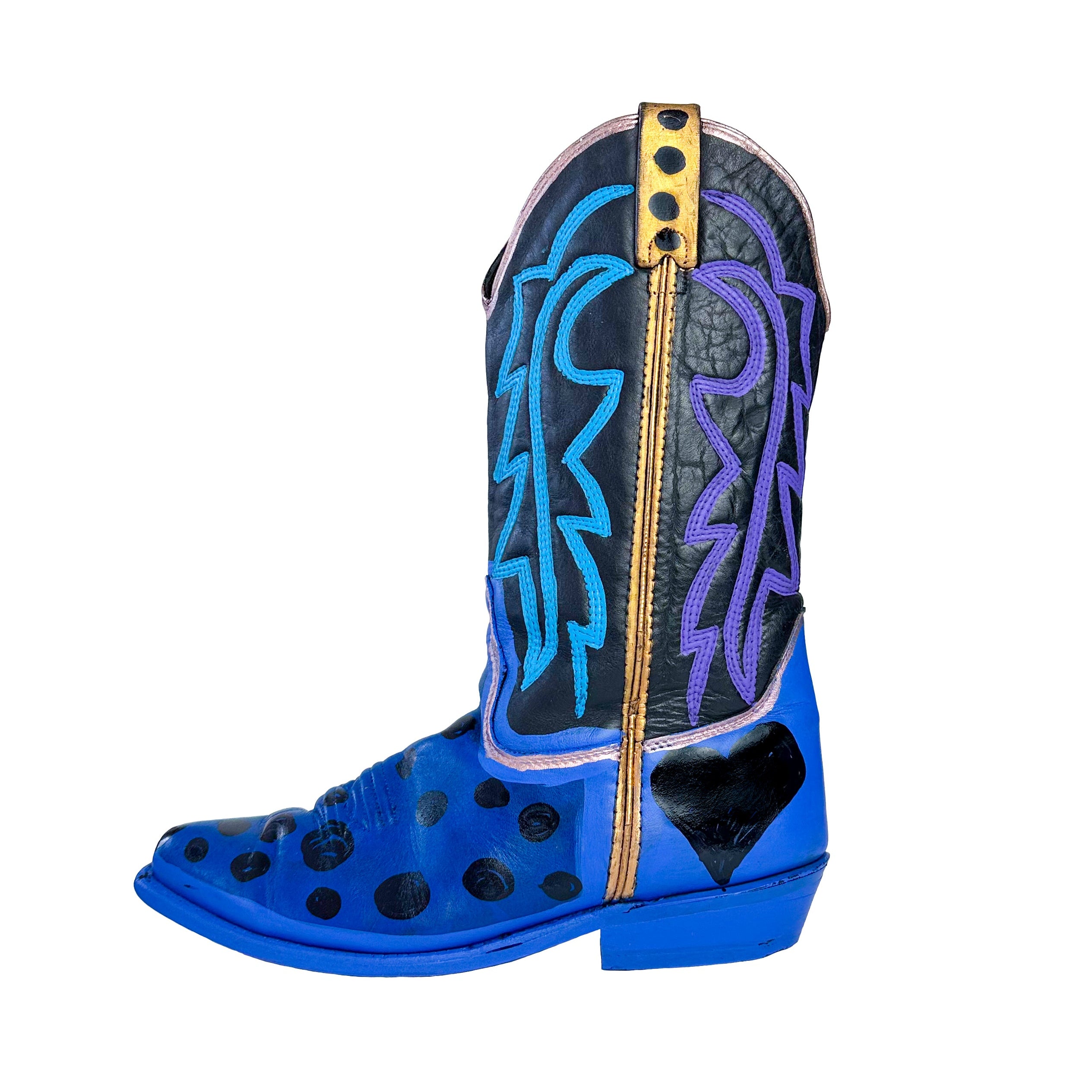 Doodle Blue Vintage Cowboy Boot - Size 6.5