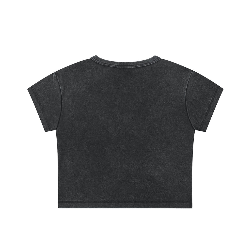 *PRE-ORDER* White Cowboy Boot Vibe Etcetera Black Crop T Shirt