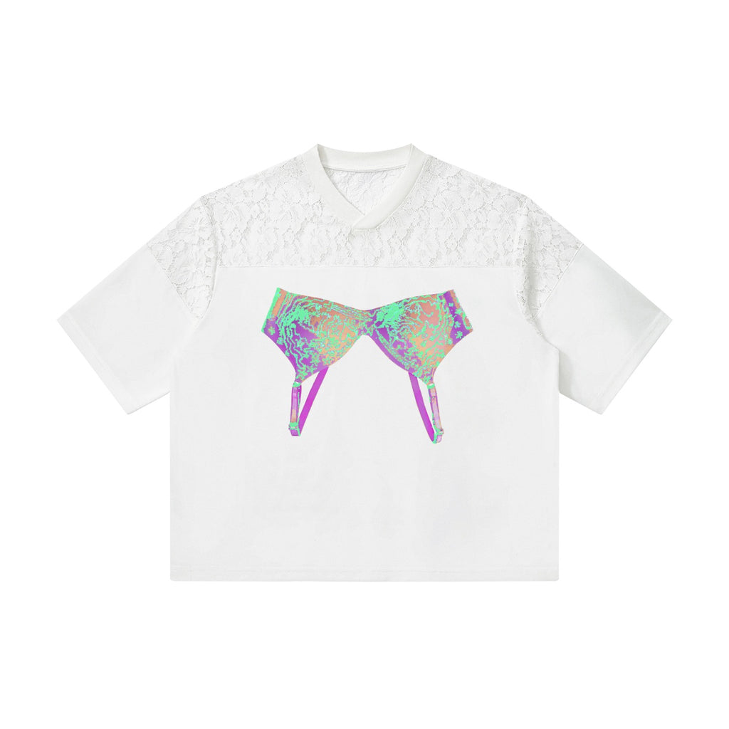 *PRE-ORDER* Upside Down Bra Vibe Etcetera White Lace Mesh Jersey